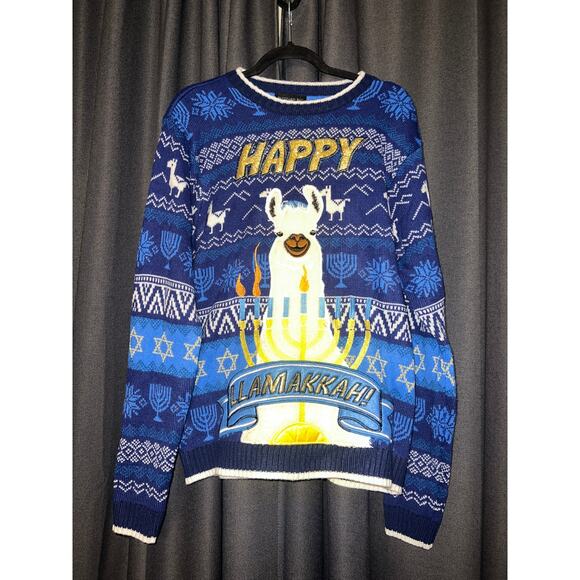 Ugly Christmas Sweater Xmas Size Medium Hanukkah - Picture 1 of 3
